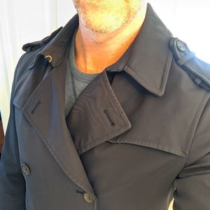 Trench Coat - Blue - M - Banana Republic